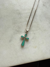 Load image into Gallery viewer, Sterling Silver Cross Necklace 17”
