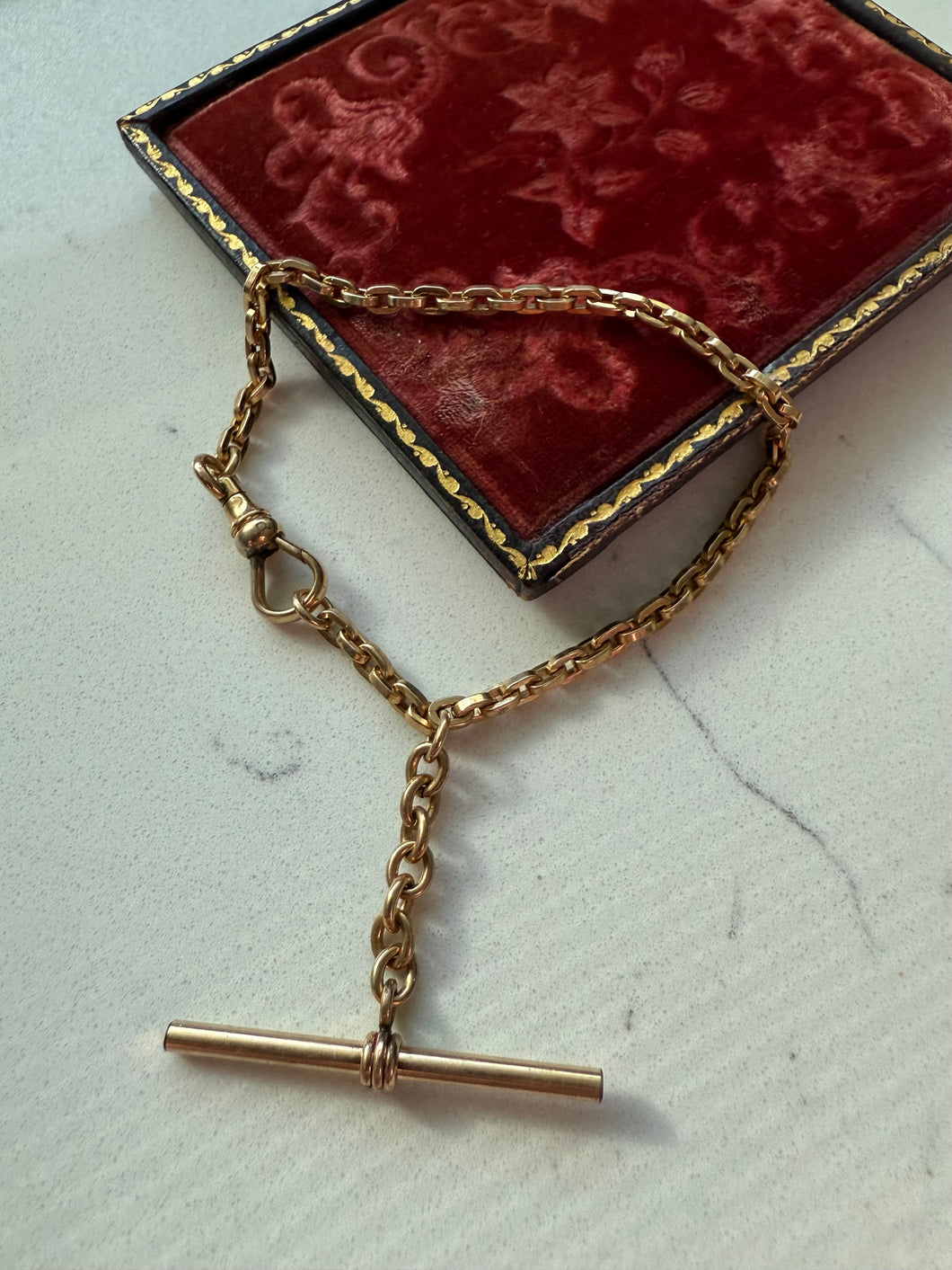 Vintage 1/20 12k Gold Filled T-Bar Bracelet 7.75”