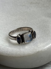 Load image into Gallery viewer, Tanzanite &amp; Moonstone Sterling Silver Ring Size 7
