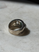 Load image into Gallery viewer, Moonstone Rhodium Plated Sterling Silver Ring Size 6
