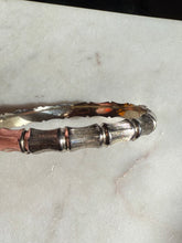 Load image into Gallery viewer, Vintage Birmingham Sterling Silver Bamboo Bangle Bracelet 6.5”
