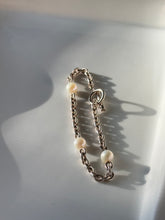 Load image into Gallery viewer, Pearl Sterling Silver Toggle Clasp Bracelet
