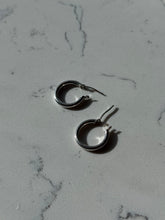 Load image into Gallery viewer, Vintage Sterling Silver Hoops
