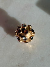 Load image into Gallery viewer, Vintage Sputnik Multi-Gemstone 18k Gold Charm
