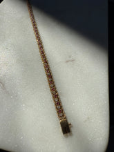 Load image into Gallery viewer, Natural Ruby &amp; Diamond 14k Gold Bracelet 6.75”
