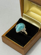 Load image into Gallery viewer, Larimar Sterling Silver Ring Size 7
