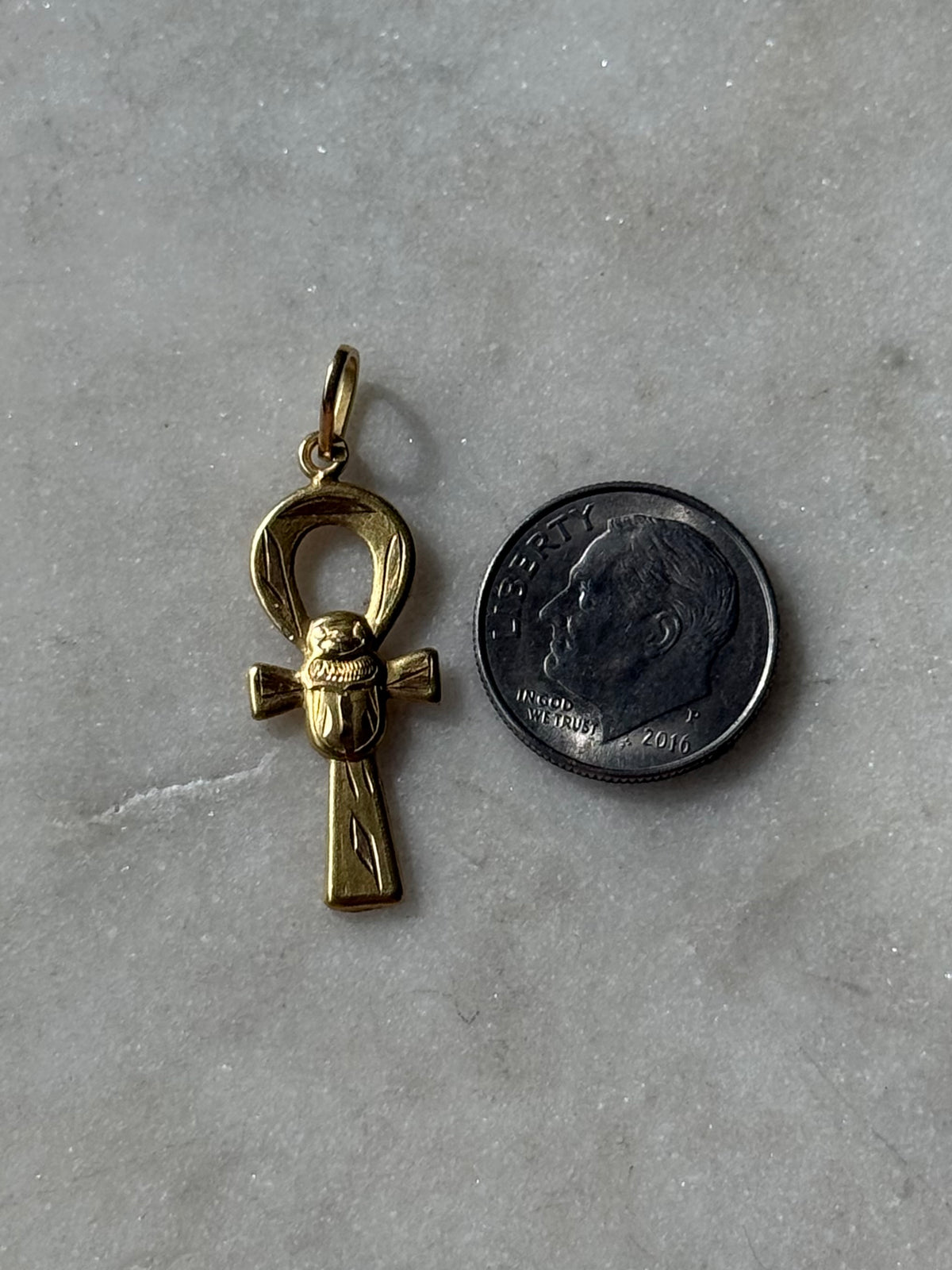 Egyptian Ankh 18k Gold Pendant