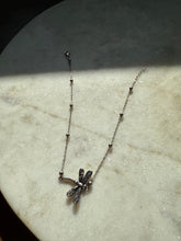 Load image into Gallery viewer, Dragonfly Sterling Silver Ankle Bracelet 9.75”
