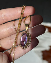 Load image into Gallery viewer, Germany Amethyst 14k Gold 1940s Pendant
