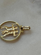 Load image into Gallery viewer, Italian Vintage Gemini 8k Yellow Gold Pendant
