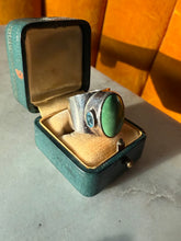 Load image into Gallery viewer, Jade &amp; Blue Topaz Sterling Silver Ring Size 5.75
