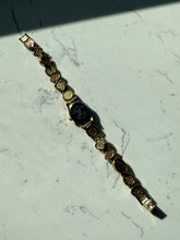 Load image into Gallery viewer, Vintage Goldtone Slider Charm Wrist Watch
