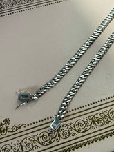 Load image into Gallery viewer, Iced Cuban Curb Link Sterling Silver Chain w/ Box Clasp 16”
