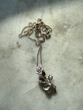 Load image into Gallery viewer, Vintage Purple Rose Sterling Silver Necklace 20”
