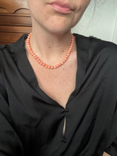 Load image into Gallery viewer, Angel Skin Coral 14k Gold Necklace 16”
