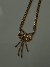 Load image into Gallery viewer, Fringe Bow 18k Yellow Gold Necklace
