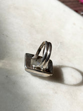 Load image into Gallery viewer, Moonstone Sterling Silver Square Ring Size 7.25
