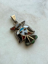 Load image into Gallery viewer, Mexico Zuni Inlay Sterling Silver Pendant

