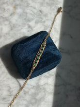 Load image into Gallery viewer, Vintage 14k Gold Emerald Bracelet 7.5”
