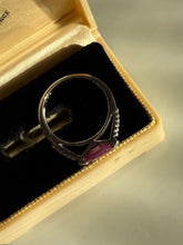 Load image into Gallery viewer, y2k Ruby Sterling Silver Ring Size 7.25
