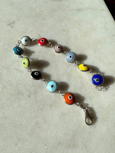 Load image into Gallery viewer, Sterling Silver Protection Eye Bracelet 8”
