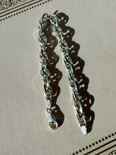 Load image into Gallery viewer, Vintage Sterling Silver Rope Chain Bracelet 7.5”
