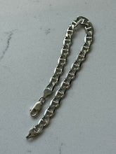 Load image into Gallery viewer, Flat Mariner Link Solid Sterling Silver Bracelet 8”
