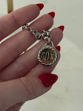 Load image into Gallery viewer, Vintage Sterling Silver &amp; 14k Gold Bracelet 7”
