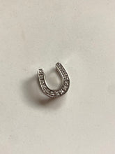 Load image into Gallery viewer, Natural Diamond 14k White Gold Horseshoe Slider Pendant
