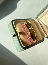 Load image into Gallery viewer, Ruby Gold Vermeil Hoop Earrings
