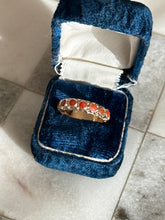 Load image into Gallery viewer, Antique 14k Gold Coral Eternity Band Ring

