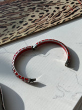 Load image into Gallery viewer, Angelique de Paris Red Resin &amp; Sterling Silver Bangle Bracelet
