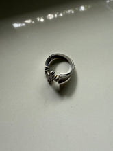 Load image into Gallery viewer, Diamond Cross y2k Sterling Silver Ring Size 7
