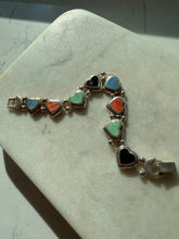 Load image into Gallery viewer, Vintage Sterling Silver Heart Bracelet 7.5”
