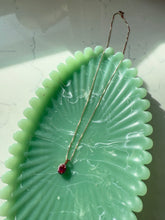 Load image into Gallery viewer, Pink Spinel Halo Gold Vermeil Necklace 18”
