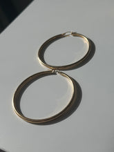 Load image into Gallery viewer, Vintage 10k Yellow Gold Large Tubular Hoop Earrings

