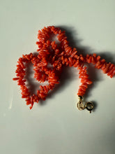 Load image into Gallery viewer, Italian Coral 14k Yellow Gold Ankle Bracelet 10”
