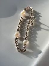Load image into Gallery viewer, Pearl Sterling Silver Toggle Clasp Bracelet
