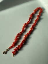 Load image into Gallery viewer, Italian Coral 14k Yellow Gold Ankle Bracelet 10”
