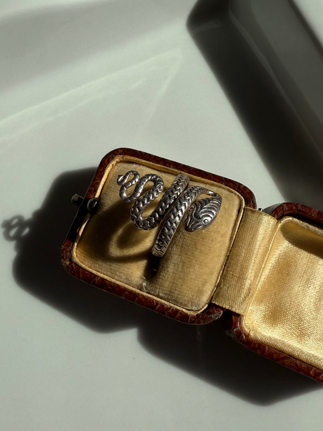 Snake Sterling Silver Ring Size 7.25