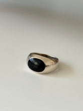 Load image into Gallery viewer, Black Onyx Solid Sterling Ring Size 10.75
