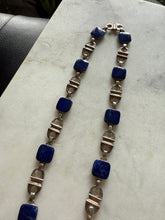 Load image into Gallery viewer, Vintage Lapis 950 Silver Chain 18”
