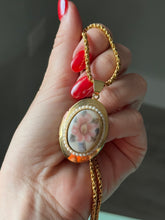 Load image into Gallery viewer, Floral Locket Gold Plated Necklace 18”
