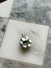 Load image into Gallery viewer, Green Glass Sterling Silver Pendant
