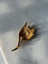 Load image into Gallery viewer, Vintage Monet Gold Plated Enamel Tulip Brooch Pin
