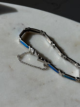 Load image into Gallery viewer, Sterling Silver Opal Inlay Bracelet 7”
