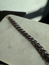Load image into Gallery viewer, Chunky Italian Vintage San Marco Croissant Link Sterling Silver Bracelet 7.25”
