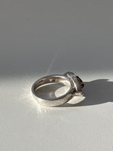 Load image into Gallery viewer, Vintage Garnet Sterling Silver Ring Size 7

