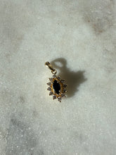 Load image into Gallery viewer, Vintage Blue Sapphire &amp; Diamond 14k Gold Halo Charm

