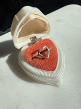 Load image into Gallery viewer, Heart Sterling Silver Ring Size 8.25
